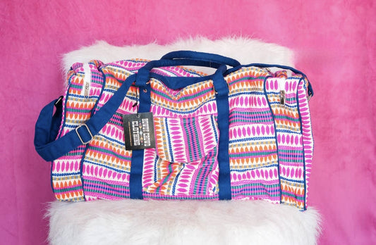 Pink Aztec Weekender Bag