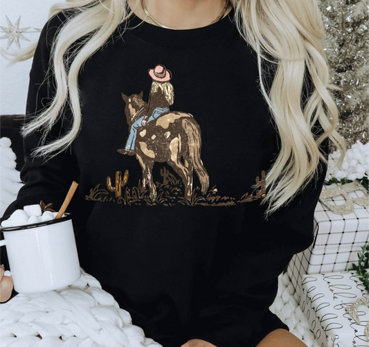 Cowgirl Scenery Sweater