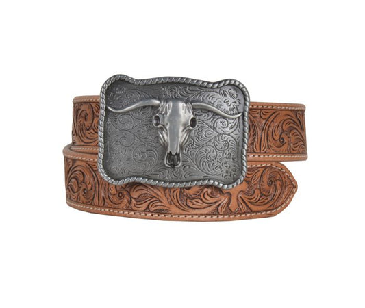 Longhorn Handtooled Belt